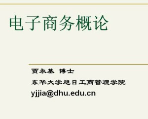 电子商务概论视频教程 24讲 上海交通大学