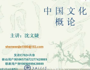 中国文化概论视频教程 38讲 上海交通大学