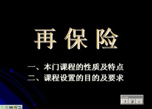 再保险视频教程 14讲 南开大学