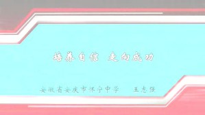 培养自信-走向成功视频教程 王志强 1讲 安徽省安庆市怀宁中学