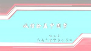诚信扮美中国梦视频教程 杨心灵 1讲 济南育才中学小学部