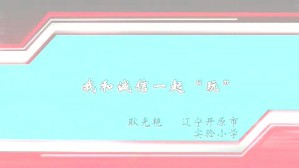 我和诚信一起玩视频教程 耿光艳 1讲 辽宁开原市实验小学