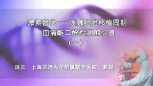 激素替代-冻融胚胎移植周期血清雌二醇检测的价值视频教程 冯云 2讲 上海交通大学