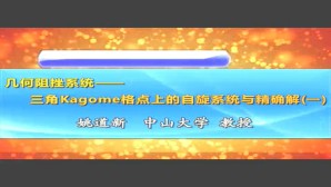 三角Kagome格点上的自旋系统与精确解视频教程 姚道新 2讲 中山大学