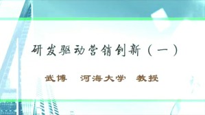 研发驱动营销创新视频教程 武博 2讲 河海大学