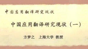 中国应用翻译研究现状视频教程 方梦之 3讲 上海大学