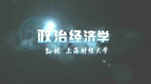 政治经济学视频教程 孙林 3讲 上海财经大学