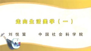走向生活美学视频教程 刘悦笛 3讲 中国社会科学院