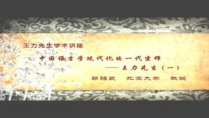 王力先生学术讲座-中国语言学现代化的一代宗师视频教程 郭锡良 3讲 北京大学