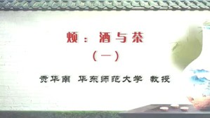烦-酒与茶视频教程 贡华南 3讲 华东师范大学