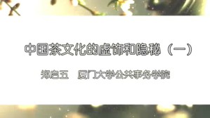 中国茶文化的虚饰和隐秘视频教程 郑启五 3讲 厦门大学