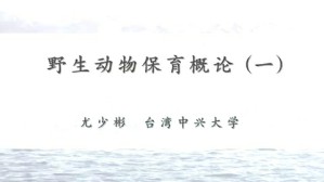 野生动物保育概论视频教程 尤少彬 3讲 台湾中兴大学