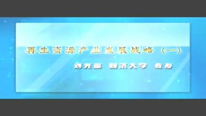 再生资源产业发展战略视频教程 刘光富 3讲 同济大学
