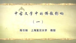 中古文学中的佛教影响视频教程 陈引驰 3讲 复旦大学