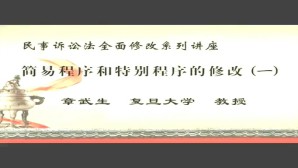 民事诉讼法全面修改系列讲座视频教程 章武生 3讲 复旦大学