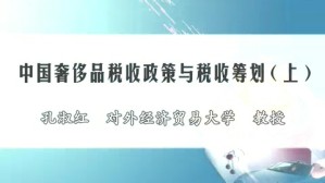 中国奢侈品税收政策与税收筹划视频教程 孔淑红 3讲 对外经济贸易大学