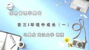 信息管理学基础视频教程 马费成 3讲 武汉大学