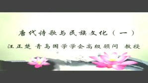 唐代诗歌与民族文化视频教程 汪正楚 3讲 青岛大学