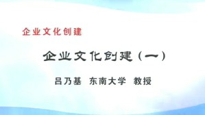 企业文化创建视频教程 吕乃基 4讲 东南大学