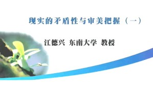 现实的矛盾性与审美把握视频教程 江德兴 4讲 东南大学