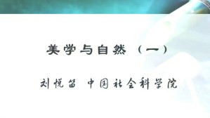 美学与自然视频教程 刘悦笛 4讲 中国社会科学院
