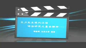 王力先生学术讲座-探索与创新王力先生现代汉语语法研究之基本精神视频教程 陆俭明 4讲 北京大学