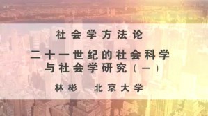 社会学方法论视频教程 林彬 4讲 北京大学
