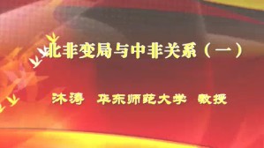北非变局与中非关系视频教程 沐涛 4讲 华东师范大学