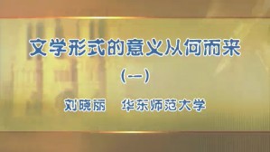 文学形式的意义从何而来视频教程 刘晓丽 4讲 华东师范大学