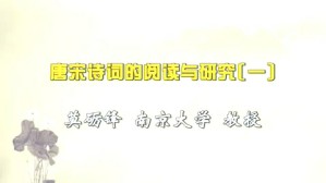 唐宋诗词的阅读与研究视频教程 莫砺锋 4讲 南京大学