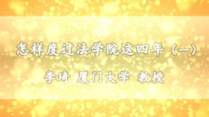 怎样度过法学院这四年视频教程 李琦 4讲 厦门大学