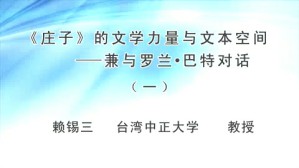 《庄子》的文学力量与文本空间-兼与罗兰 巴特对话视频教程 赖锡三 4讲 台湾中正大学