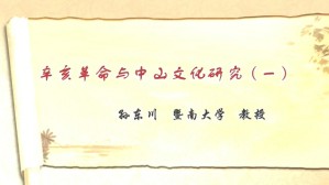 辛亥革命与中山文化研究视频教程 孙东川 4讲 暨南大学