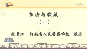 书法与收藏视频教程 张贵江 4讲 河南省人民警察学校