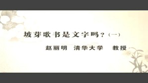 坡芽歌书是文字吗视频教程 赵丽明 4讲 清华大学