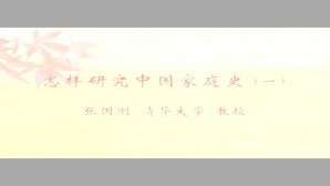 怎样研究中国家庭史视频教程 张国刚 4讲 清华大学