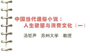 中国当代通俗小说-人生欲望与消费文化视频教程 汤哲声 4讲 苏州大学