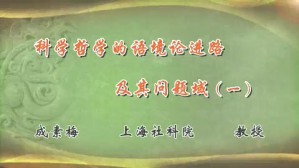 科学哲学的语境论进路及其问题域视频教程 成素梅 5讲 上海社科院