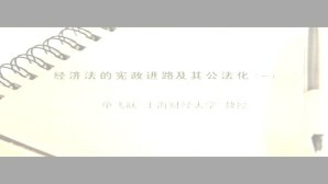 经济法的宪政进路及其公法化视频教程 单飞跃 5讲 上海财经大学