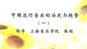 中国流行音乐的历史与趋势视频教程 陶辛 5讲 上海音乐学院