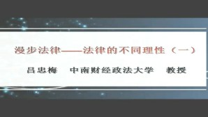 漫步法律-法律的不同理性视频教程 吕忠梅 5讲 中南财经政法大学