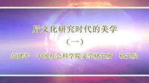 后文化研究时代的美学视频教程 高建平 5讲 中国社会科学院