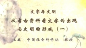 文字与文明视频教程 王巍 5讲 中国社会科学院