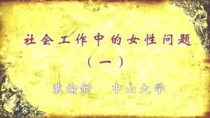 社会工作中的女性问题视频教程 裴谕新 5讲 中山大学