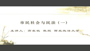 市民社会与民法视频教程 高在敏 5讲 西北政法大学