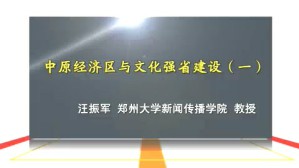 中原经济区与文化强省建设视频教程 汪振军 5讲 郑州大学