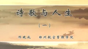 诗歌与人生视频教程 邓晓成 5讲 郑州航空管理学院
