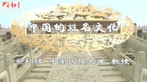 中国的姓名文化视频教程 余和祥 8讲 中南民族大学