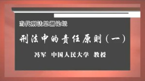 当代刑法思潮论坛-刑法中的责任原则视频教程 陈志辉 冯军 周光权 9讲 中国人民大学