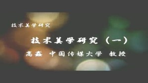 技术美学研究视频教程 高鑫 9讲 中国传媒大学